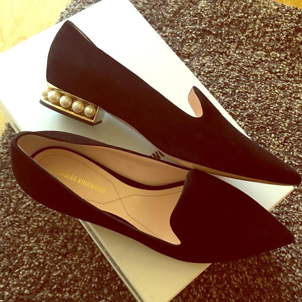 Nicholas Kirkwood casati pearl loafer Black 37.5